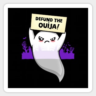 Original Kawaii Halloween Activist Cute Activist Protesting Ghost Sticker